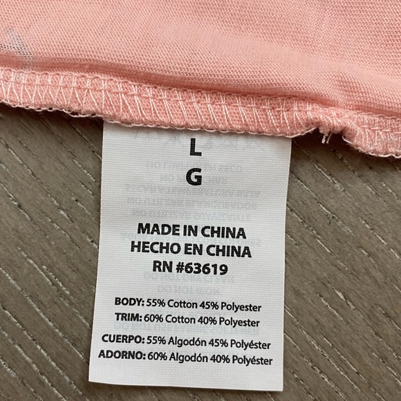 NWT Bebe Sport Burnout Women’s Large Rose Cloud Long Sleeve Tee - Picture 9 of 12